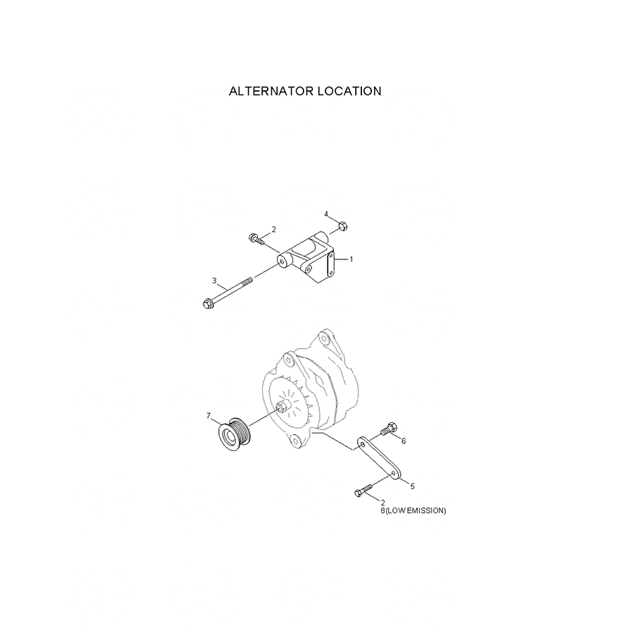 Compatible avec Hyundai HL17C R130LC R200LC R290LC R320LC Alternateur 21E6-4001 21E64001 HL17C,R130LC,R200LC,R290LC,R320LC