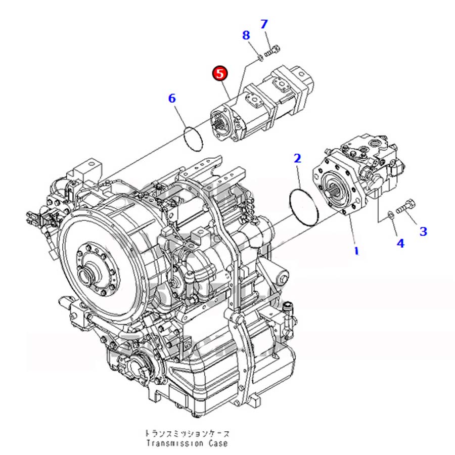 Compatible avec Komatsu Grader GD675-3A Pompe hydraulique 705-58-24120
