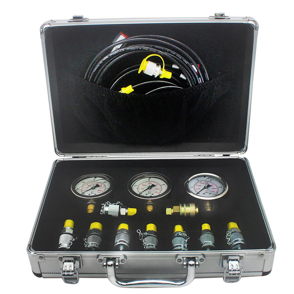 Compatible avec le système hydraulique commun Excavateur du kit d'essai de pression Gauge hydraulique Kit diagnostique Outil