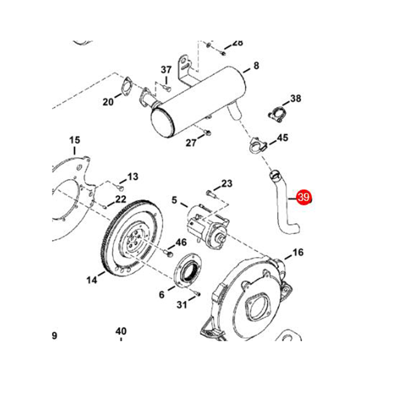 Convient Bobcat Excavateur 325 328 329 - tuyau d'échappement 7140373 6811756 6809810 325, 328, 329