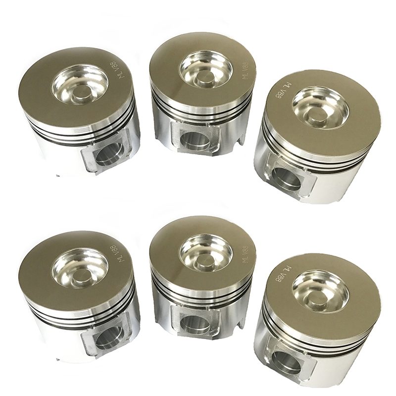 Convient au moteur Doosan DE12TIS - 6 Pcs Piston 65.02501-0601B 65.025010601B 6502501-0601B 65025010601B SOLAR 340LC-V; SOLAR 500LC-V; SOLAR 470LC-V; SOLAR 420LC-V;