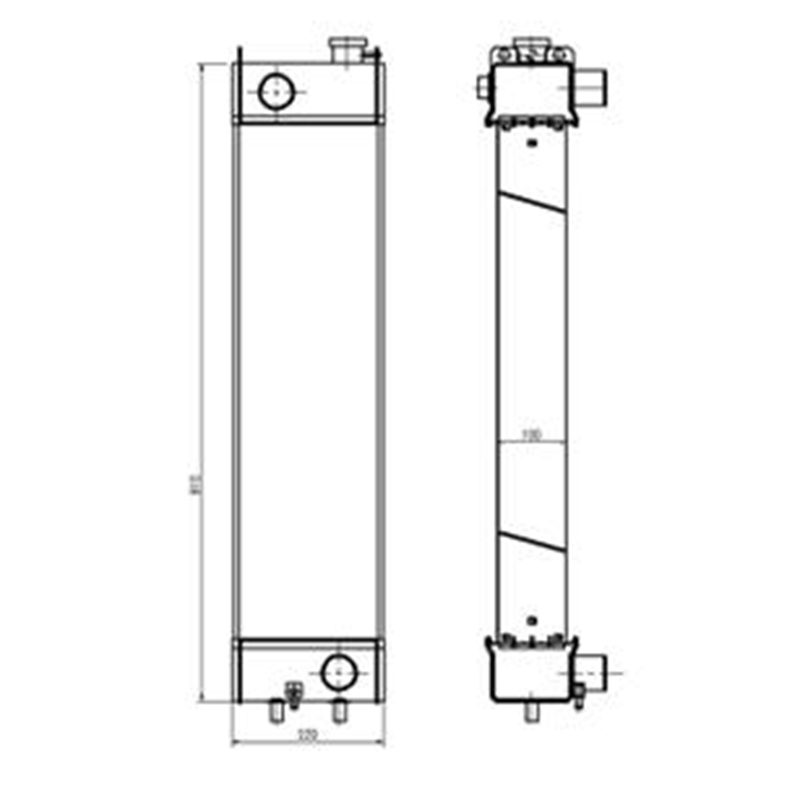 Spécifiquement pour Komatsu PC128US-2 PC138US-2 - Radiateur Assy 22B-03-13110 22B0313110 PC128US-2, PC138US-2